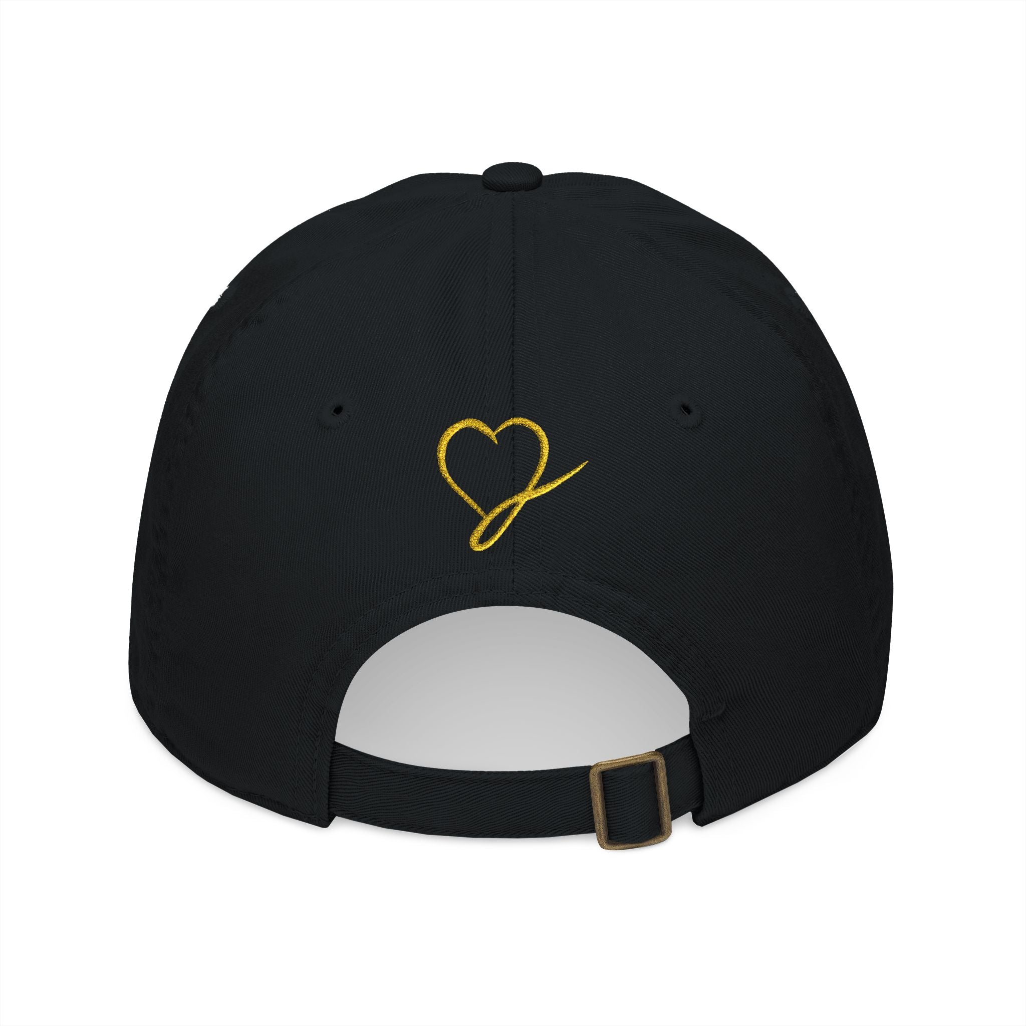 Khachapuri Embroidered Baseball Cap — Organic Cotton, Golden Heart Accent