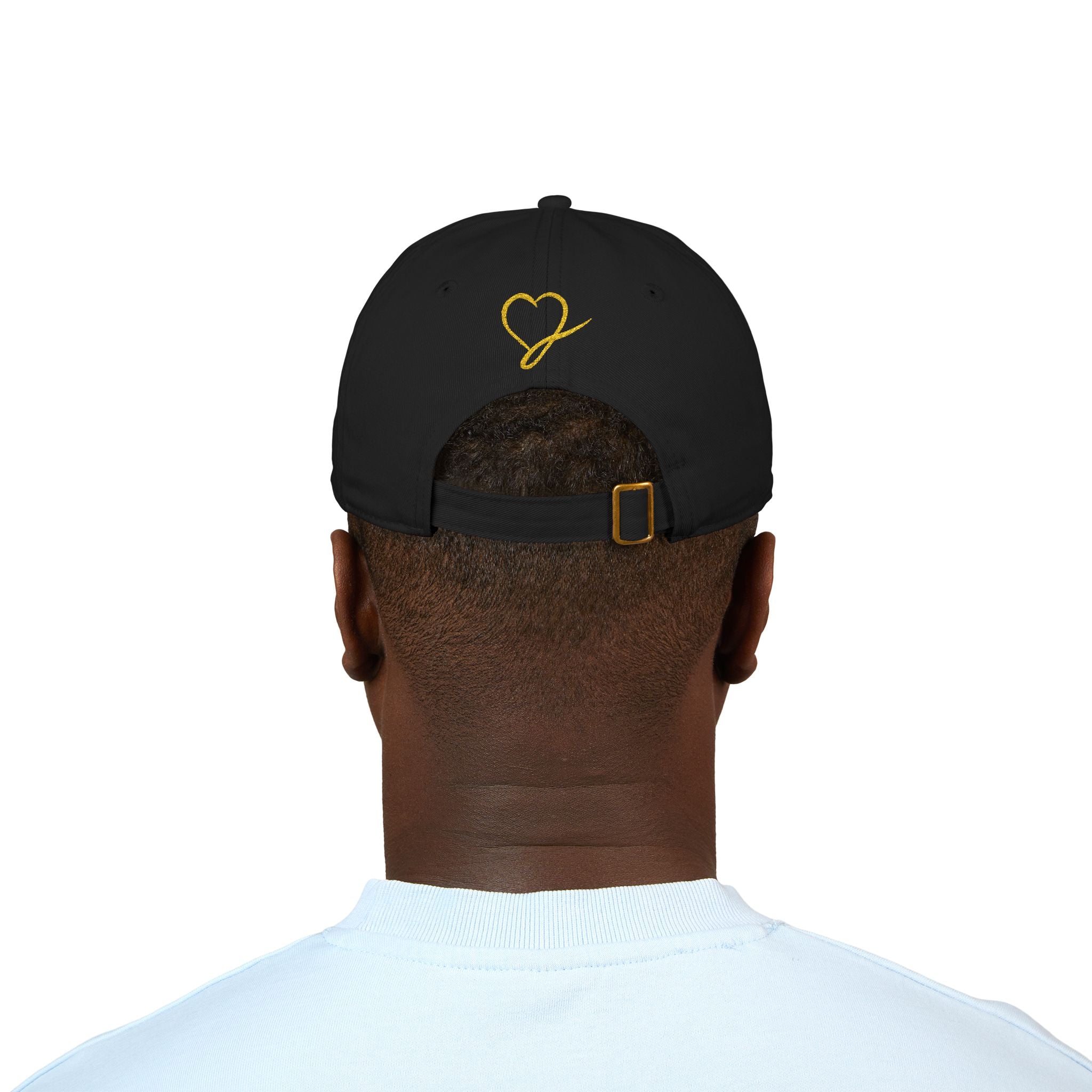 Khachapuri Embroidered Baseball Cap — Organic Cotton, Golden Heart Accent